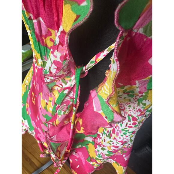 Notations Y2K Sheer Ruffle Blouse | Short Sleeve - Picture 3 of 8